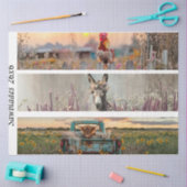 Decoupage Handsaw Designs Rooster Donkey Truck  Tissuepapier (Craft)