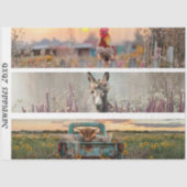 Decoupage Handsaw Designs Rooster Donkey Truck  Tissuepapier (Voorkant)