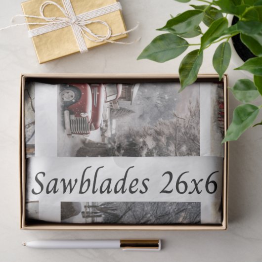 Decoupage Handsaw Papers Red Barn, Church, Truck  Tissuepapier (Geschenk)