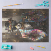 Decoupage Handsome Leopard Mode Show Tissuepapier (Craft)