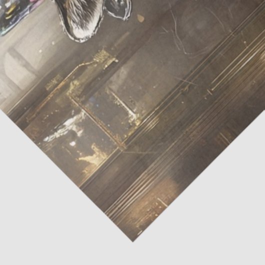 Decoupage Handsome Leopard Mode Show Tissuepapier (Detail)