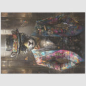 Decoupage Handsome Leopard Mode Show Tissuepapier (Voorkant)