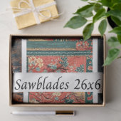 Decoupage Handzaag 26x6" Western Designs Tissuepapier (Geschenk)