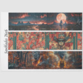 Decoupage Handzaag 26x6" Western Designs Tissuepapier (Voorkant)