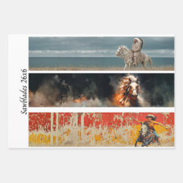 Decoupage Handzaag Kunst Western 26x6" Ontwerpen  Inpakpapier Vel