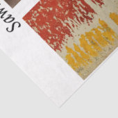 Decoupage Handzaag Kunst Westerse Ontwerpen 26x6" Tissuepapier (Detail)