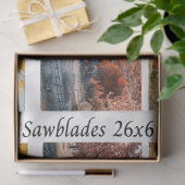 Decoupage Handzaag Ontwerpen Rode Schuur, Gele Sch Tissuepapier (Geschenk)