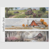 Decoupage Handzaag Rustieke Schuur, Oude Truck Tissuepapier (Voorkant)