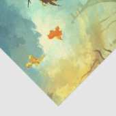 Decoupage Haunted Scarecrow Yellow Brick Road Tissuepapier (Detail)