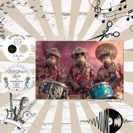 Decoupage Hawaiiaanse Apenvacht Veer Funk Band Tissuepapier