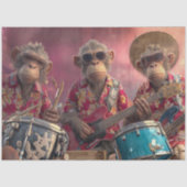 Decoupage Hawaiian Monkey Fur Feather Funk Band Tissuepapier (Voorkant)