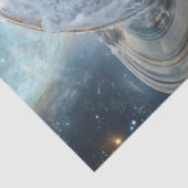 Découpage Heet Luchtballon Lijkt op Saturnus Tissuepapier (Detail)