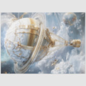 Découpage Heet Luchtballon Lijkt op Saturnus Tissuepapier (Voorkant)