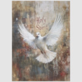 Decoupage Heilige Geest Duif Gebedsgericht  Tissuepapier (Voorkant)