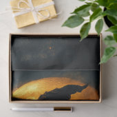 Decoupage Heksensilhouet Gloeiende Oranje Maan Tissuepapier (Geschenk)