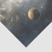 Decoupage Hemelse Achtergrond Saturnus Ballon Tissuepapier (Detail)