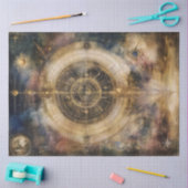 Decoupage Hemelse Kaart Astrologische Grafiek Tissuepapier (Craft)