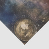 Decoupage Hemelse Kaart Astrologische Grafiek Tissuepapier (Detail)