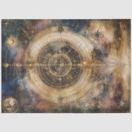 Decoupage Hemelse Kaart Astrologische Grafiek Tissuepapier
