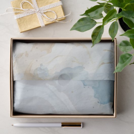 Decoupage Hemelse Zachte Blauwe Halve Maan Tissuepapier (Geschenk)