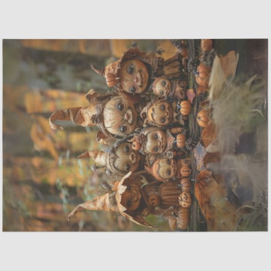 Decoupage Herfst beeldjes in Pumpkin Forest Tissuepapier (Voorkant)