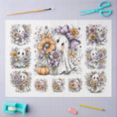 Decoupage Herfst Floral Ghosts - Meerdere maten Tissuepapier (Craft)