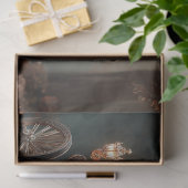 Decoupage herfstkoets witte paarden tissuepapier (Geschenk)