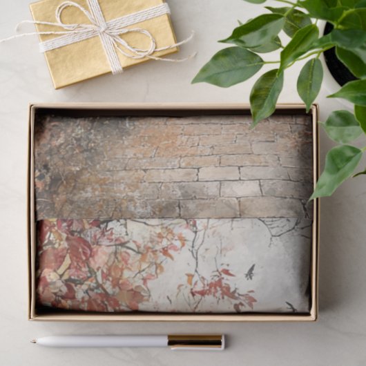 Decoupage Herfstscène Grote Muur China Tissuepapier (Geschenk)