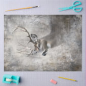 Decoupage hertenjagers dromen majestueuze dieren i tissuepapier (Craft)