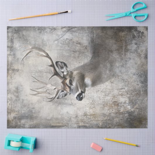 Decoupage hertenjagers dromen majestueuze dieren i tissuepapier (Craft)