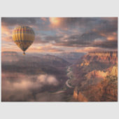 Decoupage Hete Luchtballon Grand Canyon Zonsonderg Tissuepapier (Voorkant)
