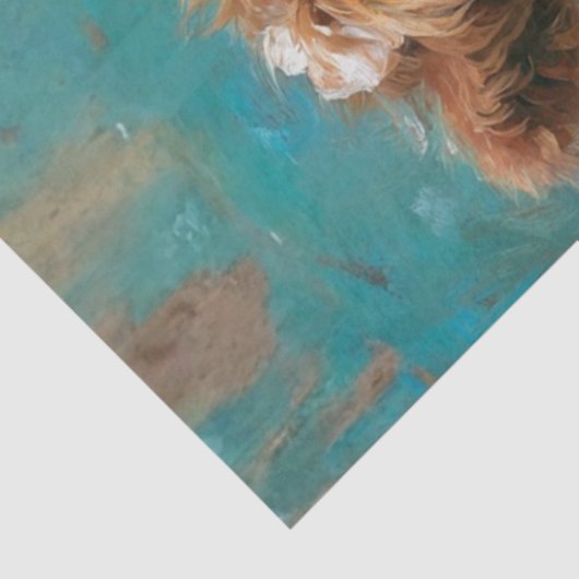 Decoupage Highland Bridal Calf Lace Pearls  Tissuepapier (Detail)