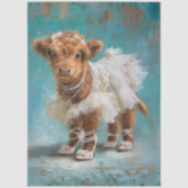 Decoupage Highland Bruids Kalf Kant Parels Tissuepapier (Voorkant)