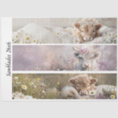 Decoupage Highland Calf Florals Handsaw Designs  Tissuepapier (Voorkant)