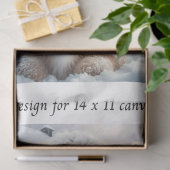 Decoupage Highland Calf Snow 11x14 Canvas Coasters Tissuepapier (Geschenk)