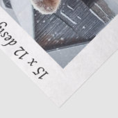 Decoupage Highland Calf Snow 11x14 Canvas Coasters Tissuepapier (Detail)