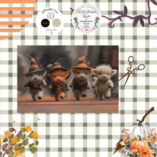 Decoupage Highland Calves Halloween Moo March Tissuepapier