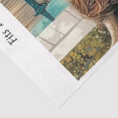 Decoupage Highland Calves Rustic Barn 16x20 Canvas Tissuepapier (Detail)