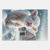 Decoupage Highland Calves Winter Scene  Inpakpapier Vel (Voorkant 3)