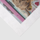 Decoupage Highland Cow Truck 8 x 10 Canvas Tissuepapier (Detail)