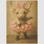 Decoupage Highland Easter Ballerina In Pink  Tissuepapier (Voorkant)