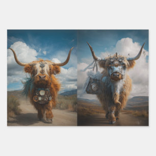 Decoupage Highland Haute Couture Stoomtechkoeien Inpakpapier Vel
