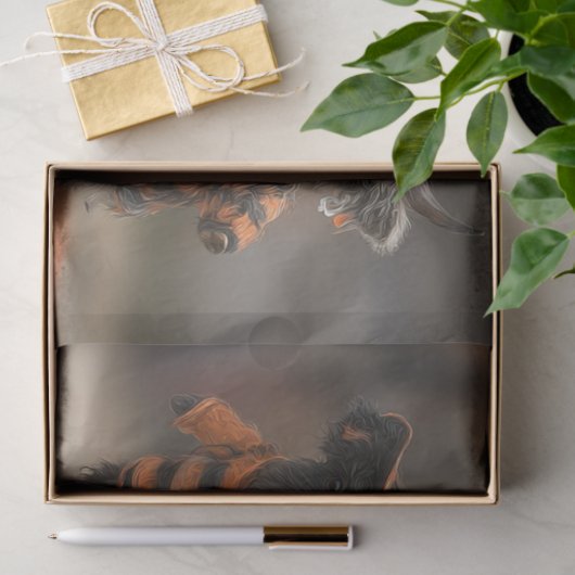 Decoupage Highland Kalveren vieren Halloween Tissuepapier (Geschenk)