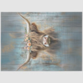 Decoupage Highland Koe Boerderij Stijl Tissuepapier (Voorkant)