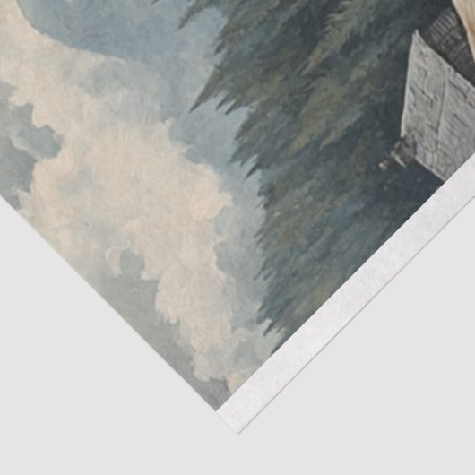 Decoupage Highland Koe Countryside Tissuepapier (Detail)