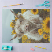 Decoupage Highland Koe Field Zonnebloemen Tissuepapier (Craft)