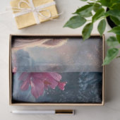 Decoupage Highland Koe in Pond Pink Flowers Tissuepapier (Geschenk)