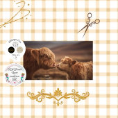 Decoupage Highland Koe & Kalf Nuzzling Tissuepapier
