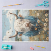 Decoupage Highland Koe met de naam Hamish Tissuepapier (Craft)