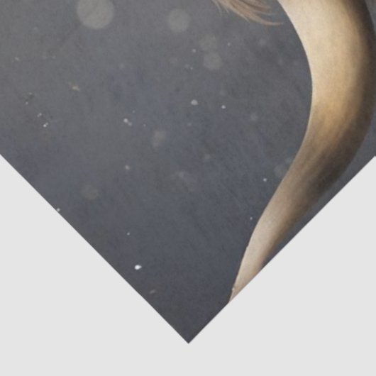 Decoupage Highland Koe & Sinterklaas Tissuepapier (Detail)